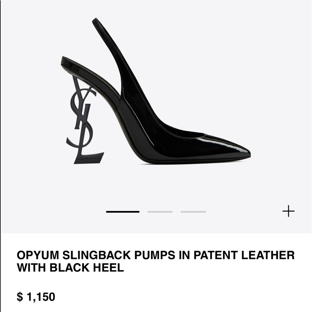 Saint Laurent Opyum 110 Patent Slingback Pump Black